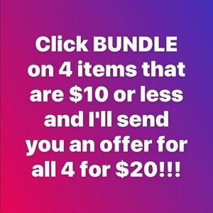 4 items $10 or less for $20!!!